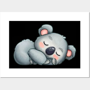 sleeping baby koala bear Posters and Art